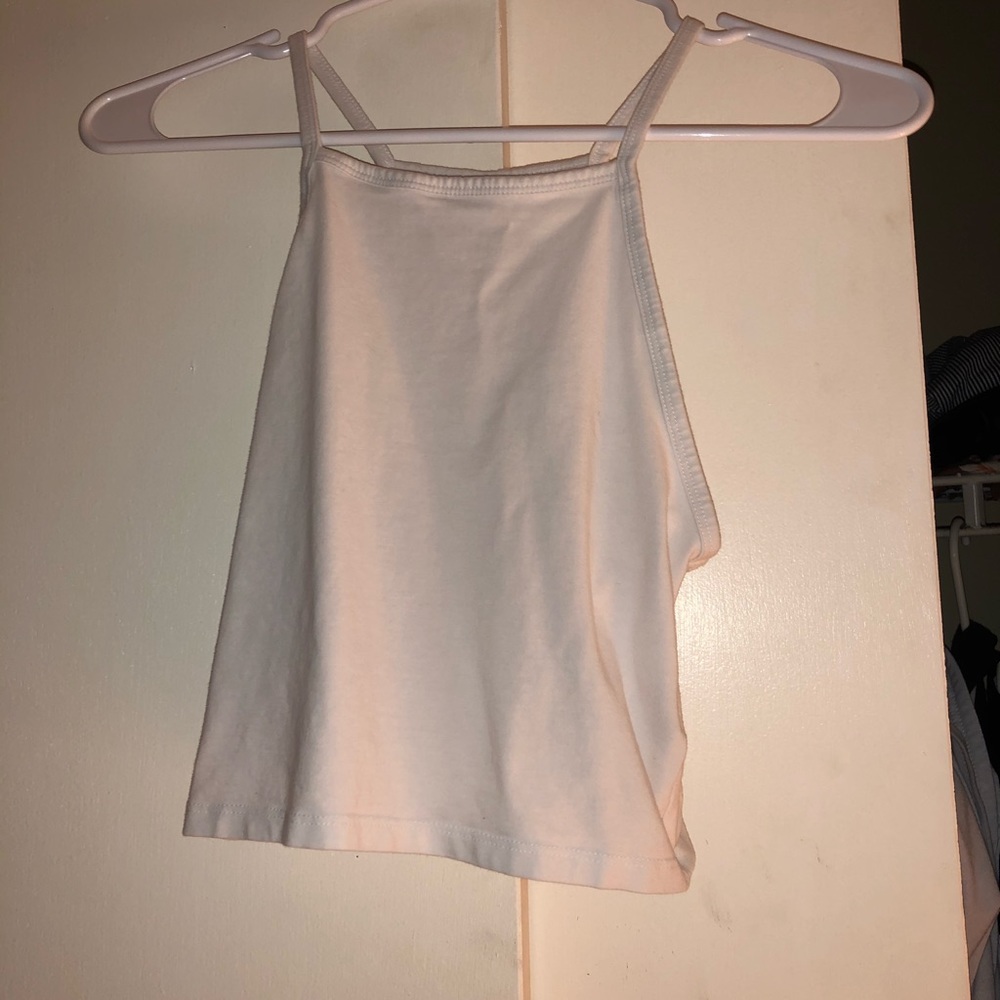 Simple white halter top